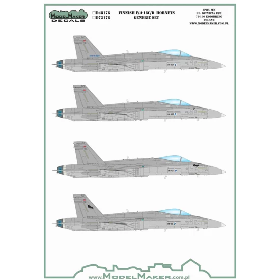 1/72 Finnish F/A-18C/D Hornets - Generic set (decal)