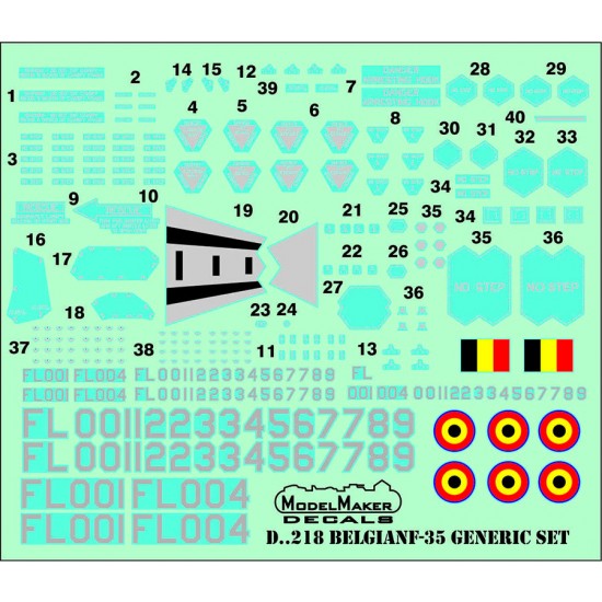 1/48 Belgian F-35 Generic s et (decal)