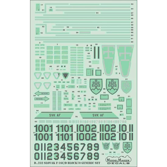 1/48 Slovak F-16C/D Generic set (decal)
