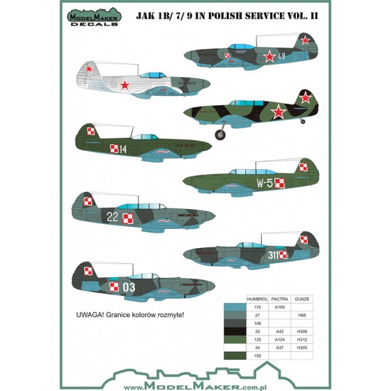 1/72 Yak-1/7/9 in Polish service vol.2 (decal)