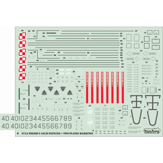 1/72 Polish F-16C/D Stencils (decal)