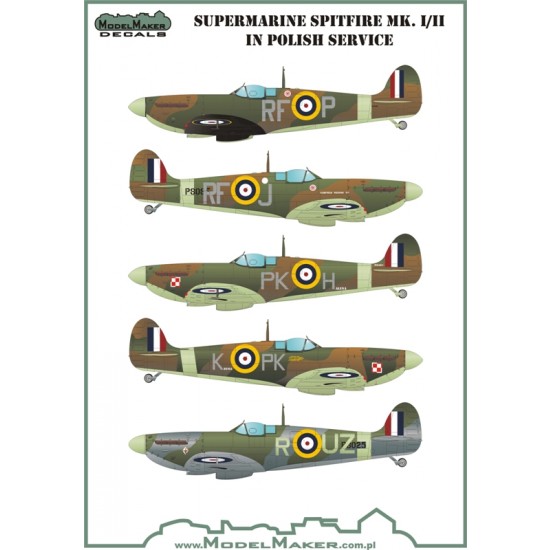 1/72 Spitfire Mk. I/II Polish service (decal)
