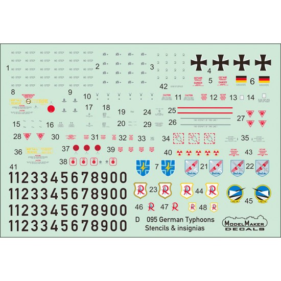 1/72 German Typhoons Stencils and Insignias (decal)