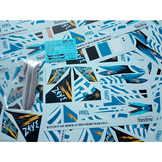 1/72 GREEK F-16C block 52 ZEUS DEMO TEAM 2015 Decal + resin CFT for Revell kit (decal)