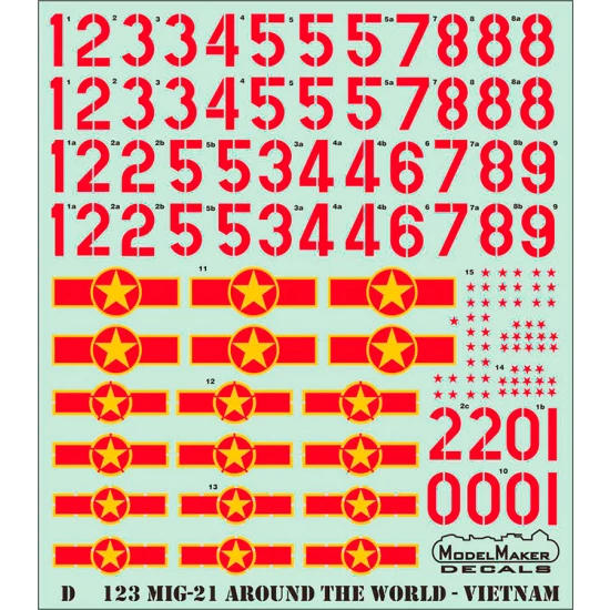 1/72 MiG-21 Around the World - Vietnam (decal)