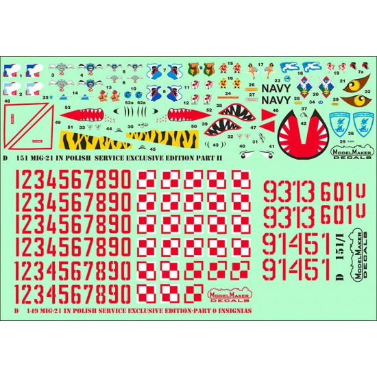 1/72 MiG-21 in Polish service Exclusive Edition part II (decal)