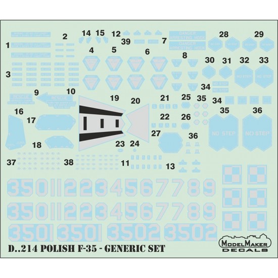 1/72 Polish F-35 Decals Generic Set