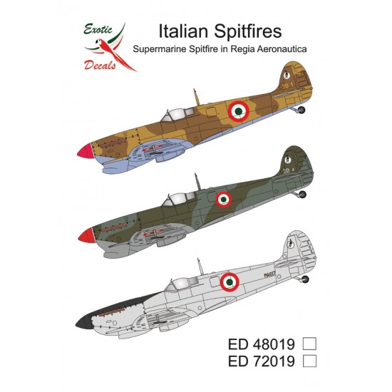 1/48 Italian Spitfires -Supermarine Spitfire in Regia Aeronautica (decal)