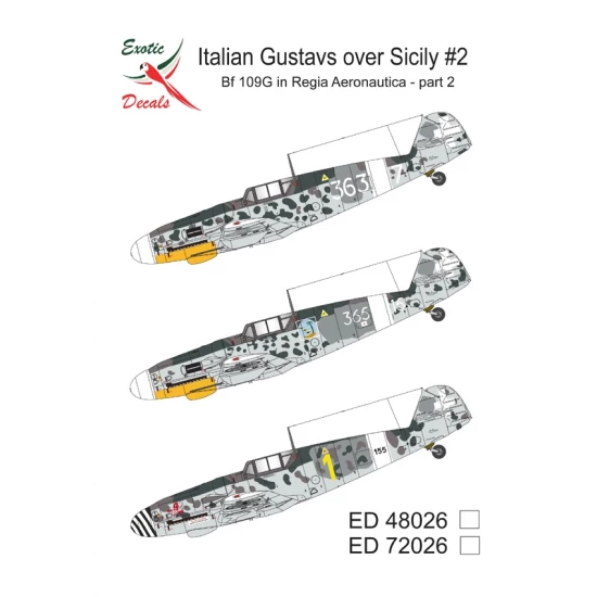 1/48 Italian Gustavs over Sicily #2 - Bf 109G in Regia Aeronautica part 2 (decal)