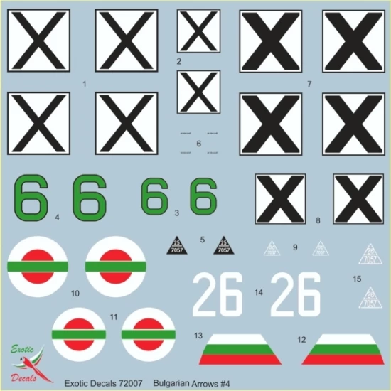1/72 Bulgarian Arrows #4 - Bf 109 G in Bulgarian service - part 1 (decal)
