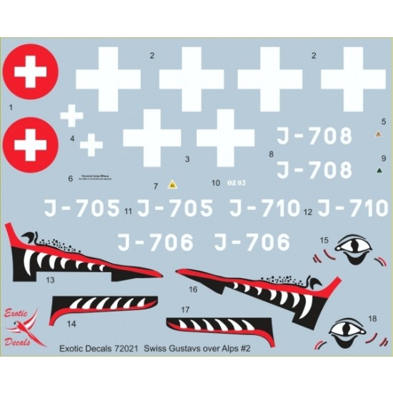 1/72 Swiss Gustavs over Alps #2 - Me 109G-6 in Swiss AF - part 2 (decal)