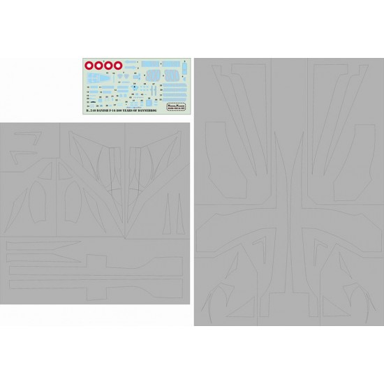 1/32 Danish F-16 800 Years of Dannebrog Masks and Decals Set