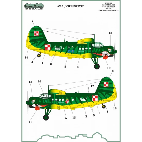 1/48 An-2 Wiedenczyk (mask and decal)