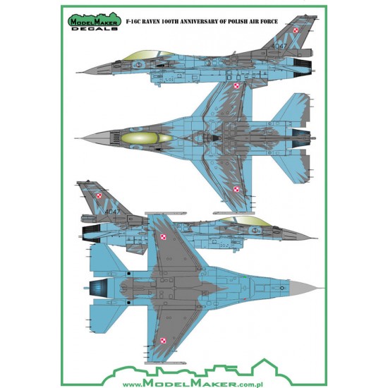 1/72 F-16C RAVEN 100th Anniversary of Polish AF (mask and decal)