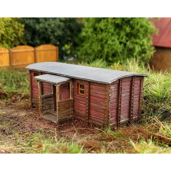 TT Scale Garden Cottage - Old Wagon