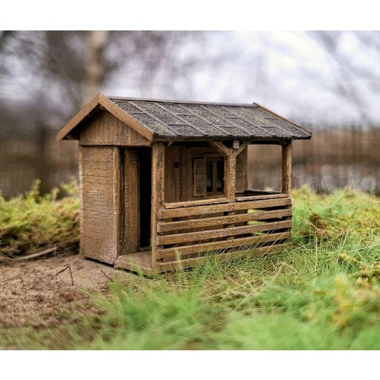 TT Scale Wooden Garden House (laser-cut)