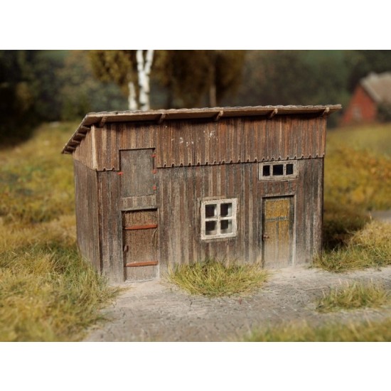 N Scale Wooden Shed