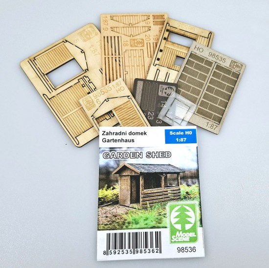 HO Scale Wooden Garden House (laser-cut)