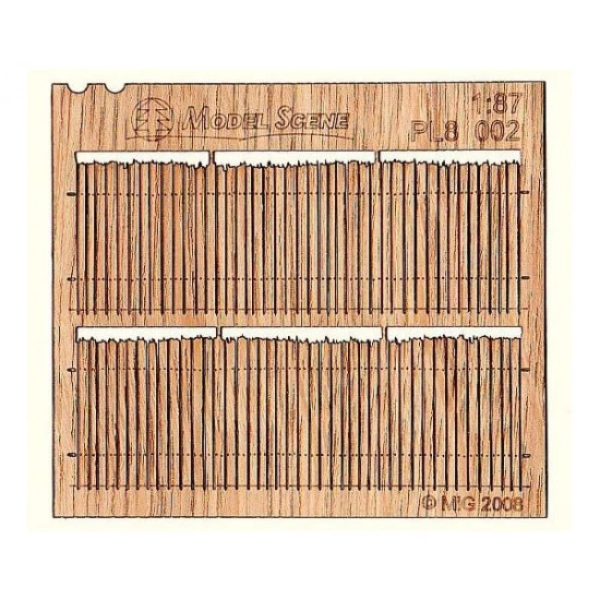 HO Scale 1/87 Rough Cut Cedar Privacy Fence Ii Type 3