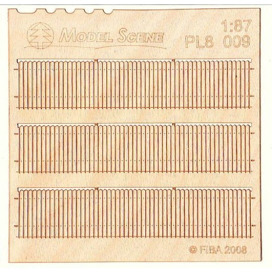 HO Scale 1/87 Stockade (Short) Fence Type 9