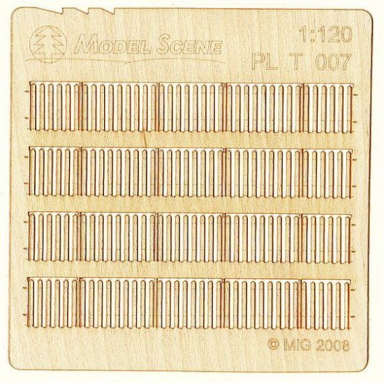 1/120 Stockade Fence Boards - Standard Size Type 7