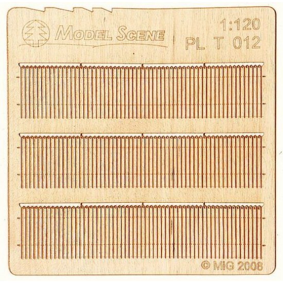 1/120 Decorative European Wooden Fence Type 12