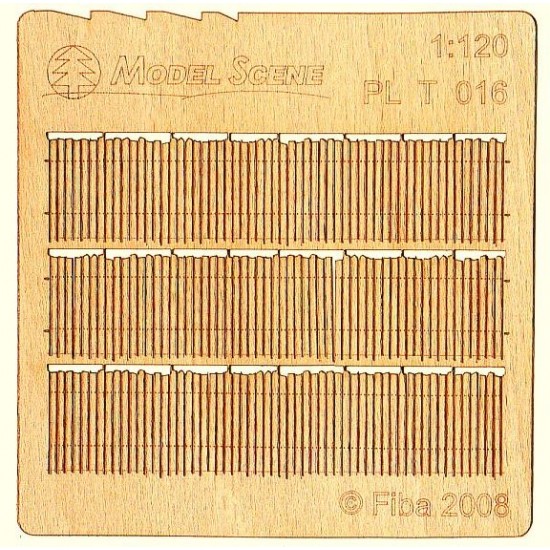 1/120 Wooden Fence Irregular Cut I. Type 16
