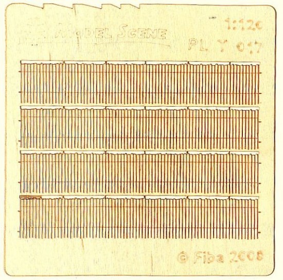 1/120 Wooden Fence Irregular Cut II. Type 17