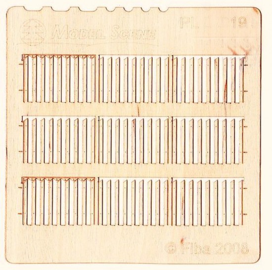 1/120 Stockade Fence Boards - Wider Size Type 19