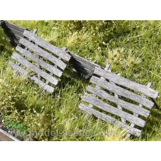 1/120 Snow Fences (laser cut from real wood)