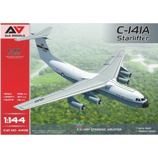 1/144 C-141A Military Strategic Airlifter (2 camos/Vietnam war)
