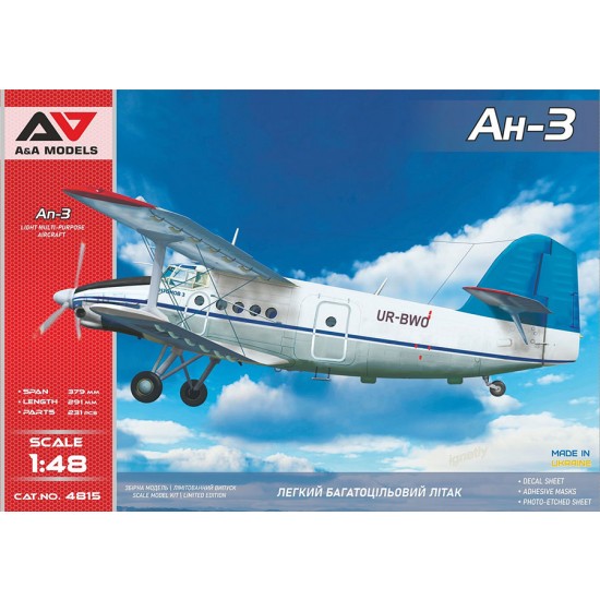 1/48 Antonov AN-3 Turboprop Utility Biplane