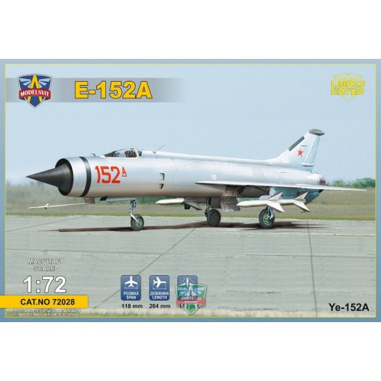 1/72 Soviet Mikoyan-Gurevich Ye-152A Twin-Engined Interceptor Prototype