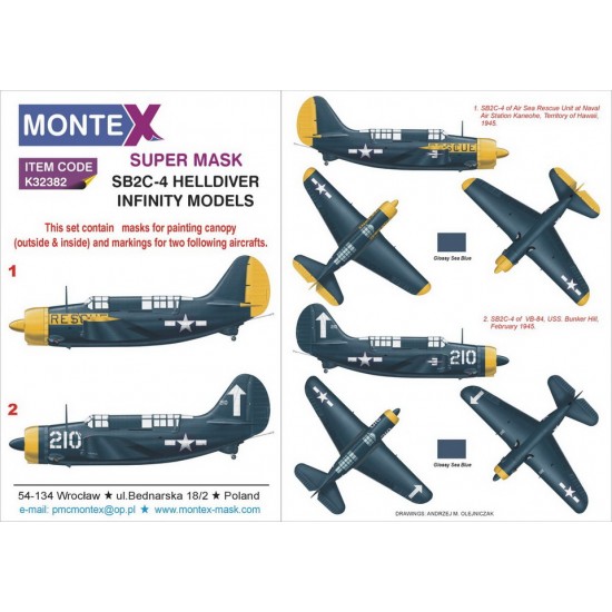 1/32 Curtiss SB2C-4 Helldiver Decals for Infinity kit