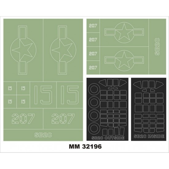 1/32 Curtiss SB2C-4 Helldiver Paint Masking for Infinity kit #3201