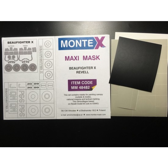 1/48 Beaufighter X Paint Mask for Revell kit #3943