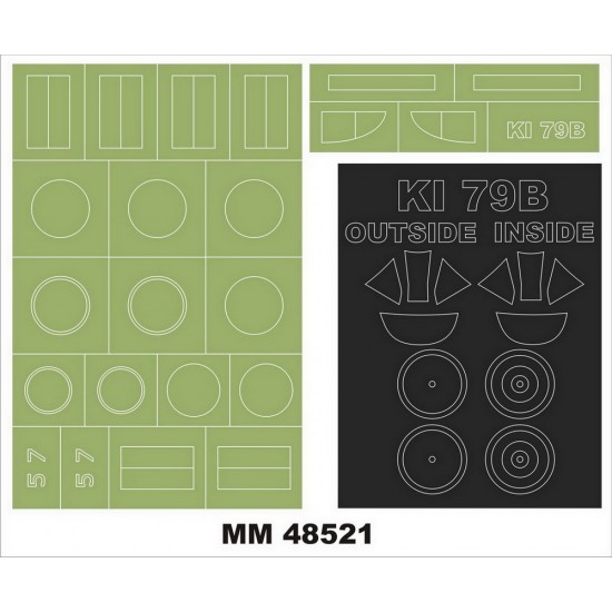 1/48 Mansyu Ki.79b Paint Masking for RS Model kit 48006 (2 canopy & 2 insignia masks)
