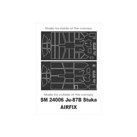 1/24 Junkers Ju-87B Paint Mask for Airfix kit (outside-inside)
