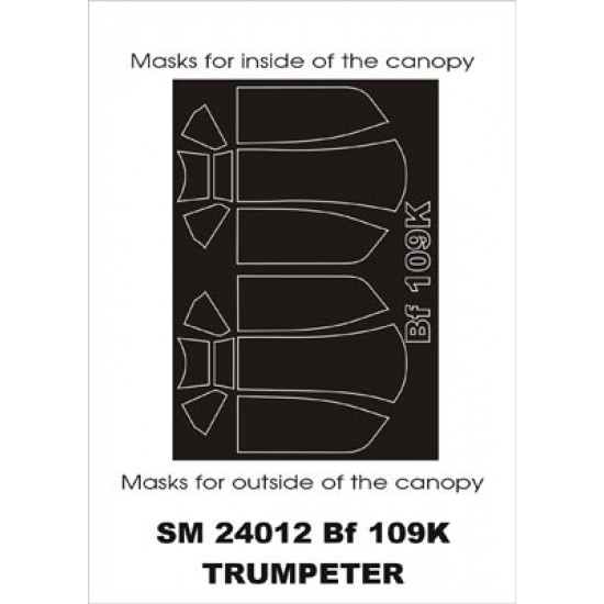 1/24 Messerschmitt Bf-109K-4 Paint Mask for Trumpeter kit (outside-inside)