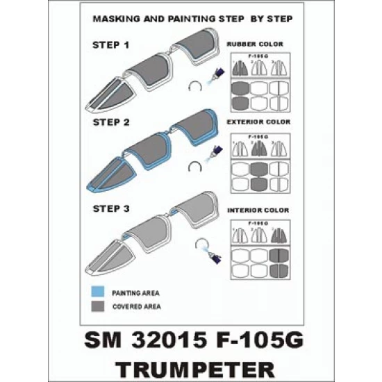 1/32 F-105G Paint Mask for Trumpeter kit (outside-inside)