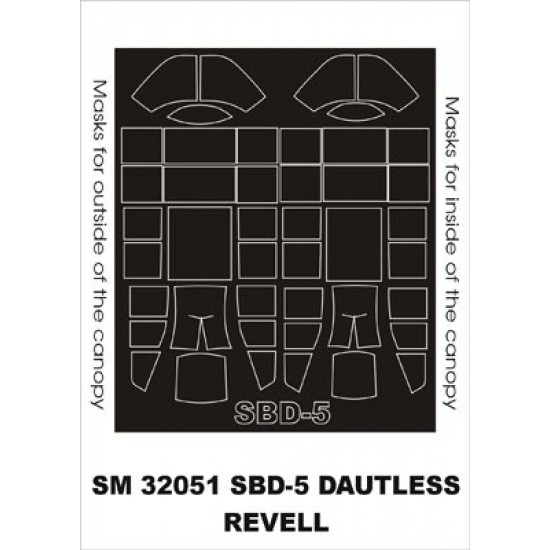 1/32 SBD-4/5 Dauntless Paint Mask for Revell kit (outside-inside)