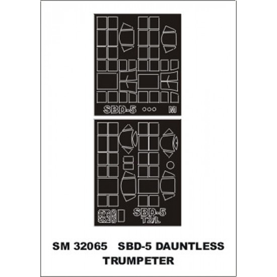 1/32 SBD-5 Dauntless Paint Mask for Trumpeter kit (outside-inside)
