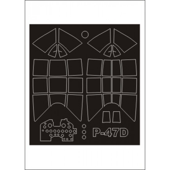 1/32 P-47D Razorback Paint Mask for Trumpeter kit (outside-inside)