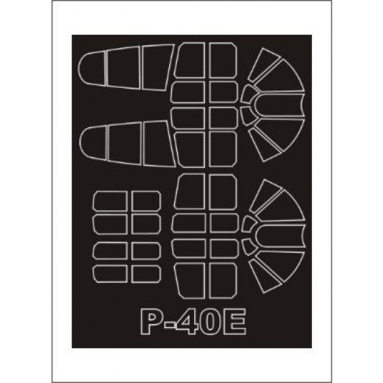 1/32 P-40E Paint Mask for Hasegawa kit (outside-inside)
