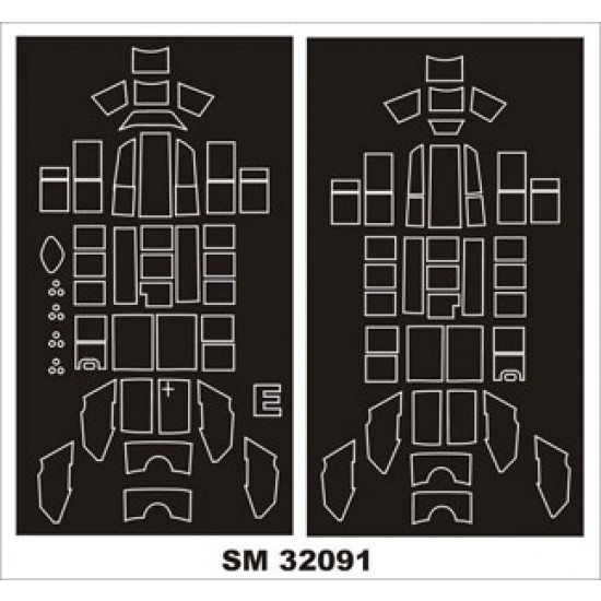1/32 Bf-110C Paint Mask for Dragon kit (outside-inside)
