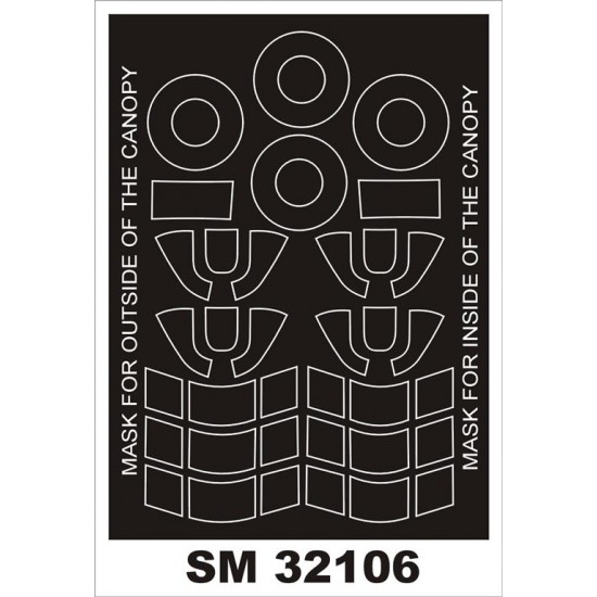 1/32 Hurricane I Early Paint Mask for PCM kit (outside-inside)