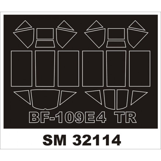 1/32 Messerschmitt Bf-109E4 Paint Mask for Trumpeter kit (outside-inside)