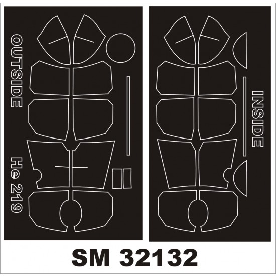 1/32 Heinkel He 219A-2/5/7 UHU Paint Mask Vol.1 for Revell