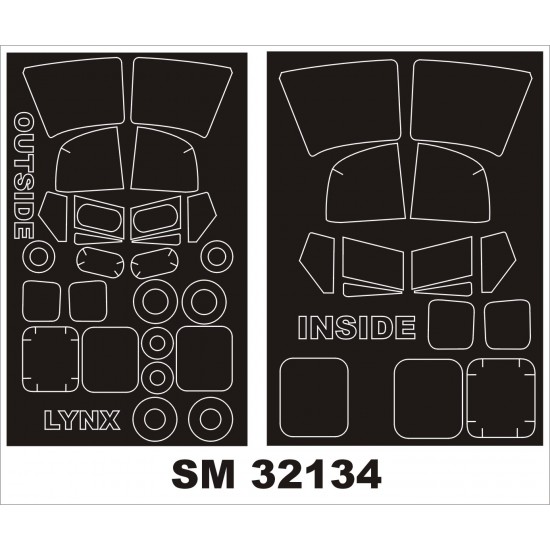1/32 Westland Lynx Paint Mask for Revell kit