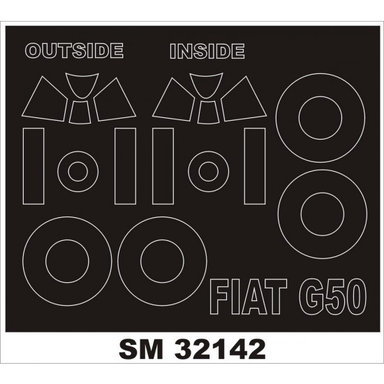 1/32 Fiat G.50 Paint Mask for Special Hobby kit (outside-inside)